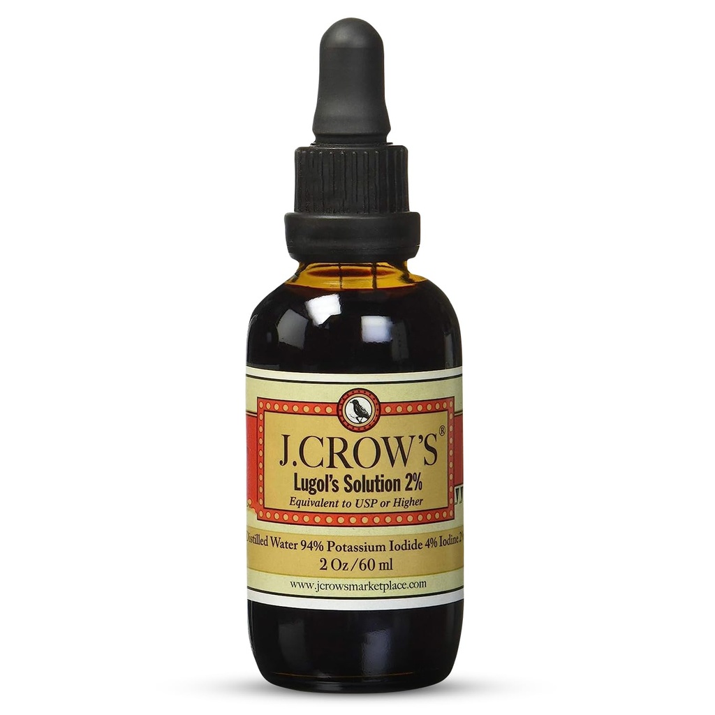 J. CROW'S® Lugol's Solution of Jód 2% 2oz