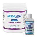 KALA ZDRAVIE MSMPure MSM Coarse Flakes 1lb a MSM Gel s organickým Aloe 8oz Bundle