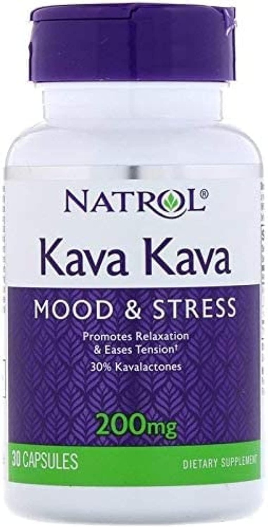 Natrol Kava Kava Kapsula, 200 Mg - 30 v balení - 3 balenia v balení.