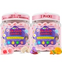 Kids Brain Gummies with Lion's Mane Mushroom, Methyl B6, B9, B12, Supper Greens, Lutein, Brain Booster Supplement for Focus & Attention, Cognitive Function, Vision & Energy, Sugar Free, Vegan 2 Pack