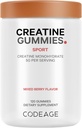 Kódovanie Monohydrát kreatínu Gumies Supplement - 5000mg Creatin - AstraGin Panax & Astralagus - Sport Gummy - Zmiešané Berry Flavor - Kettlebelle tvar Vitamíny - Vegan - Non-GMO - 120 Gummy