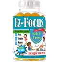 Ez-Focus Gummies for Kids, Teens and Youth – Brain Focus, Memory & Attention Support, DHA & Omega-3 for Kids, Concentration and Focus Supplement, Calm and Study Brain Vitamins 60 ct