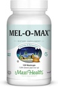 Maxi Health Mel-O-Max - Melatonín - s Valeriánskym koreňom - Spánková pomôcka - 120 kapsúl - Košer