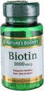 Prírodná Bounty Energy Health Biotin obalené tablety, 1000 μg, 100 Ct (1 balenie)