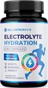 Electrolytes Supplement - Sugar Free, Advanced Hydration Complex with Sodium Chloride, Magnesium, Potassium, Calcium, Vitamin D3 - Best Hydrating Mineral Salt Pills - Vegan & Keto - 60 Capsules