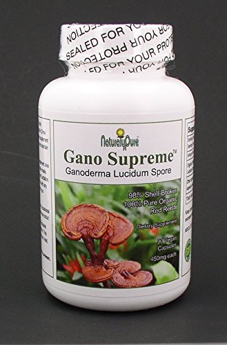 Gano-Supreme - Certified Organic Ganoderma Lucidum (Reishi) Spore, 90 Vegan Caps, Made in The USA