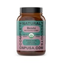 Complete Natural Products Organic Reishi Mushroom Capsules, 250mg, 100ct | Fruiting Body Extract | Plant-Based | Adaptogenic Support | Made in USA | Organic & Kosher Capsules