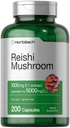 Horbäach Reishi Mushroom Capsules | 200 Count | Non-GMO and Gluten Free Extract Supplement
