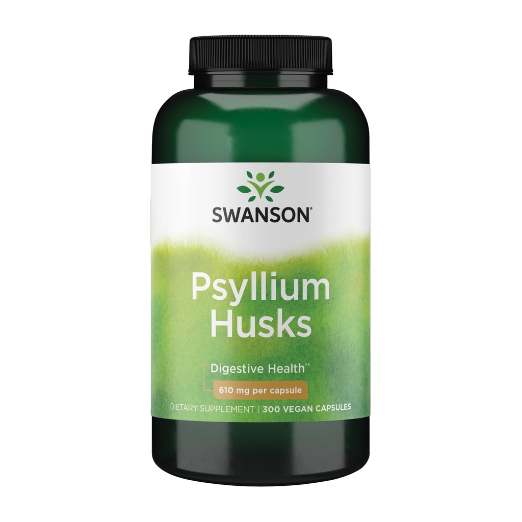 Swanson Psyllium Husk Dietary Fiber Supplement 610 mg 300 kapsúl