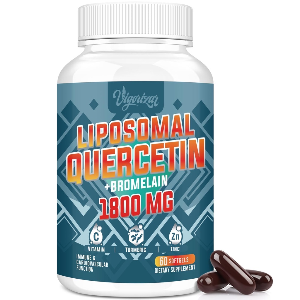 Lipozomálny Quercetin Fytozóm, Quercetin s hypromelínom, zinkom a vitamínom C, biologicky aktívny fytozómový komplex, 20X vyššia absorpcia - 60 softgelov