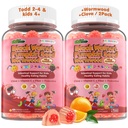 Toddler 2-4 & Kids 4+ Para Clean Gut Health Gummies w/Black Walnut, Wormwood, Clove, Pumpkin Seeds, Vitamin C, D3, Zinc, Digestive Supplement for Natural Gut Cleanse, Kids Immune Support (120cts)