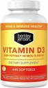 Berkley Jensen High Potency Vitamín D3 2000IU (50 μg) (640 Softgels), Dietary Supplement for Teeth, Muscle, Immune Function, and Bone Health, for Men and Women, Made in USA, 640 Day Supply