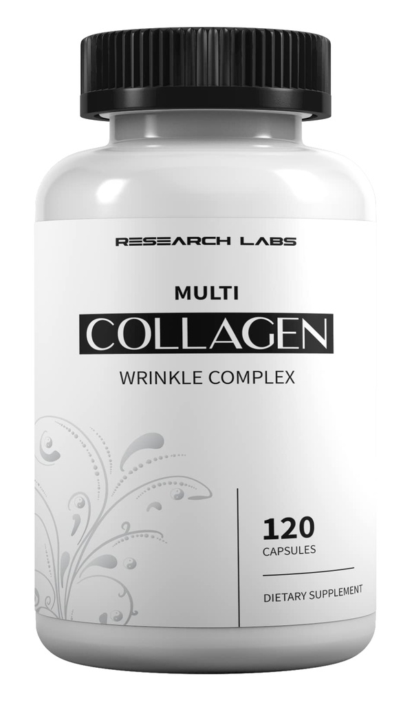 Výskum Labs Promo 120 Collagen pilulky - 6000 mg. Tráva Fed Anti-Aging podpora kože, kĺby, Tendons, kosti, vlasy a nechty. Paleo Friendly. Kolagén Peptidy prášok doplnok