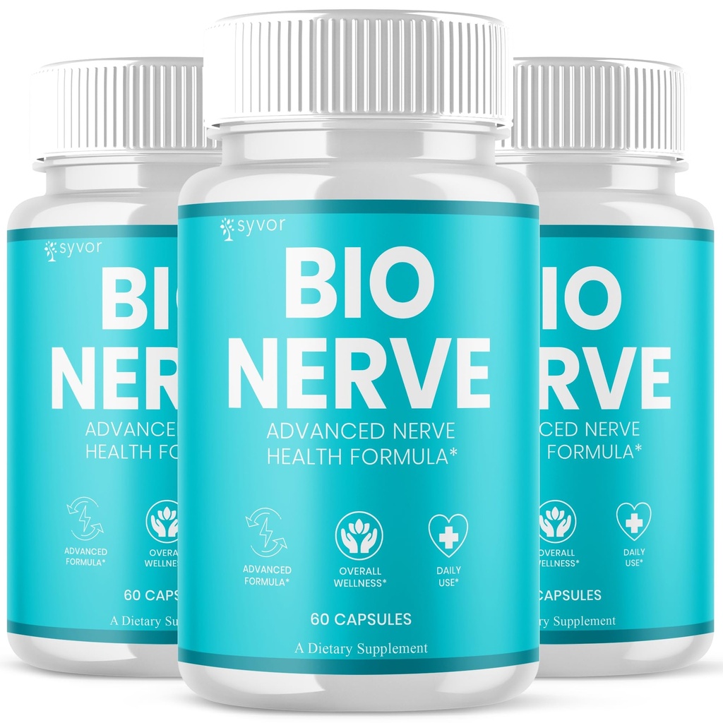 (3 Pack) Bio Nerve Capsules, Official BioNerve Supplement Pills with All Natural Ingredients, Advanced Formula Nerve Support Supplement with Maximum Strength Vitamins for Women & Men (180 Capsules)