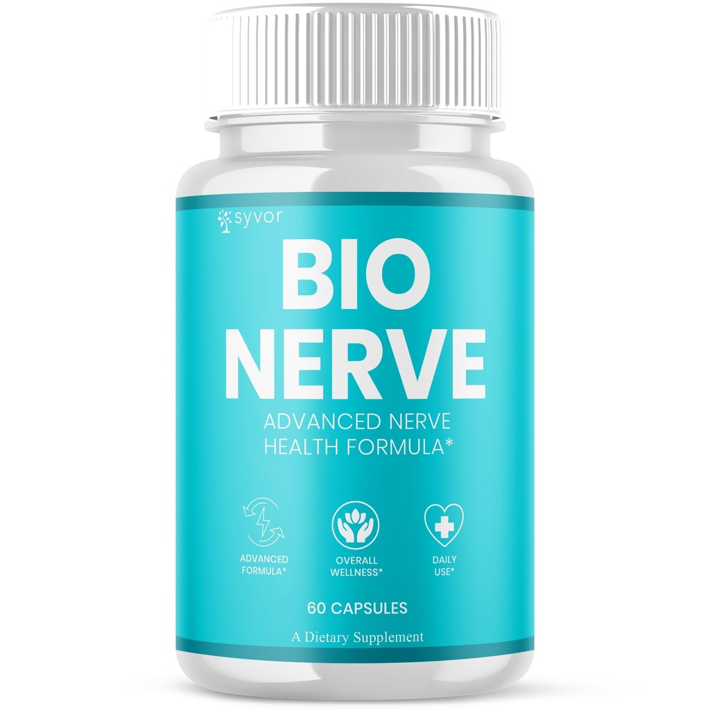 Bio Nerve Capsules, Official BioNerve Supplement Pills with All Natural Ingredients, Bio Nerve Advanced Formula Nerve Support Supplement with Maximum Strength Vitamins for Women & Men (60 Capsules)