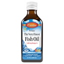 Carlson - Veľmi najjemnejší rybí olej, 1600 mg Omega-3s, Liquid Fish Oil Supplement, Norwegian Fish Oil, Wild-Caught, Udržateľne Zdroj Fish Oil Liquid, Just Peachie, 200 ml (6.7 Fl Oz)
