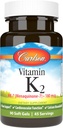 Carlson - vitamín K2 MK-7 (menachinón), 180 μg, kostná podpora, biodostupnosť vápnika, K2 vitamín, vitamín K-2, 90 softgelov