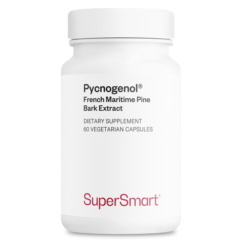 Supersmart - Pycnogenol 200 mg za deň (Patented & Highly Biodostupné) - Francúzska námorná Pine Bark Extract 