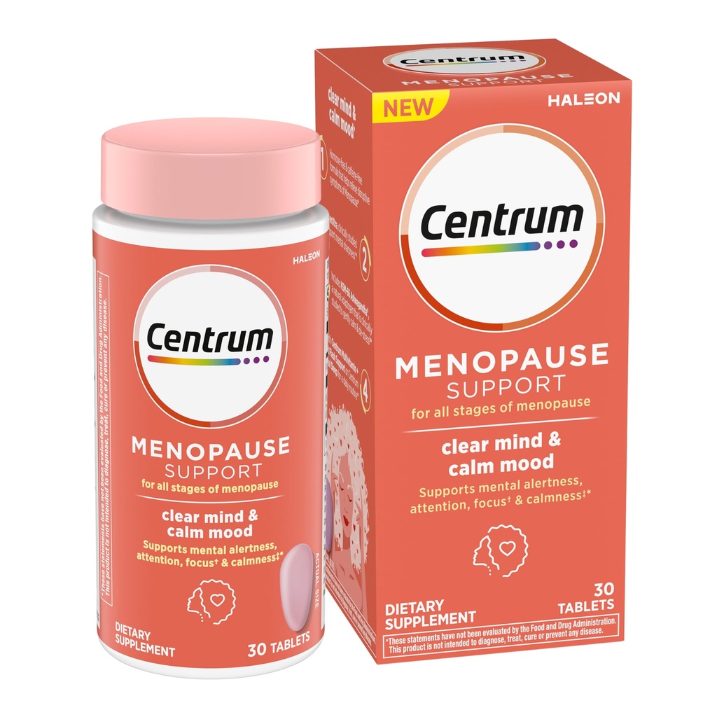 Centrum Clear Mind and Calm Mood Menopauza Tablety podpory, s klinicky študované enXtra, 30 Počet