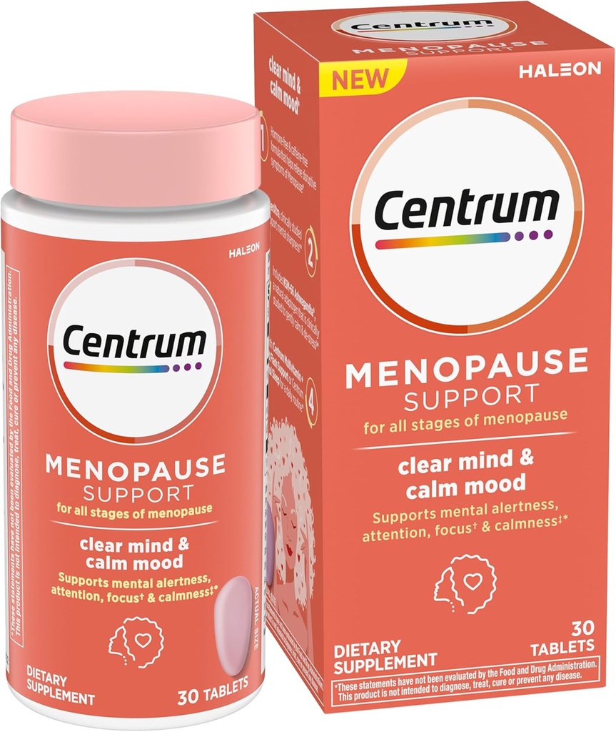Centrum Clear Mind and Calm Mood Menopauza Tablety podpory, s klinicky študované enXtra, 30 Počet