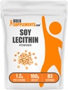 BulkSupplementments.com Soy Lecithin Powder - Lecitin Supplement, Nutritional Supplement, Food Grade - Gluten Free, 1,2g per Serving, 100g (3,5 oz) (Pack of 1)