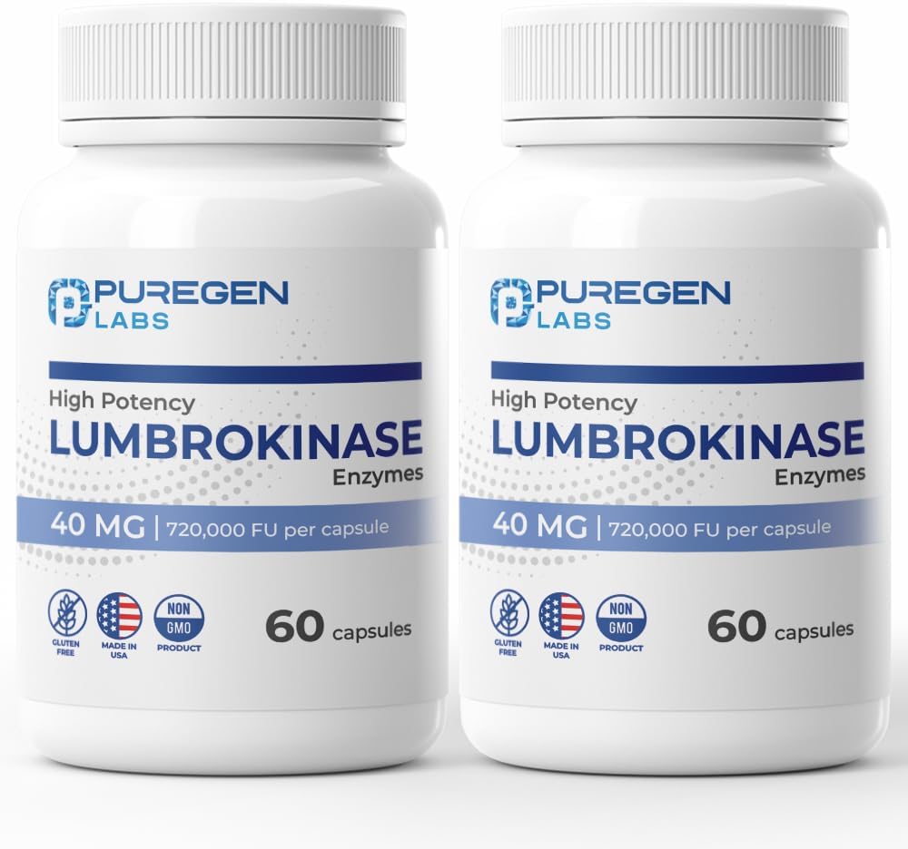Puregen Labs Lumbrokináza 40 mg/ Kapsula Supplement High Potency 
