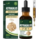 Astragalus Root Extract Bylinné kvapky na podporu imunitného systému, Imunity Health & Energy Boost Tincurt Supplements with Rhodiola Rosea, Echinacea, Elderberry, Reishi, Ženšen. Huang Qi. 2oz