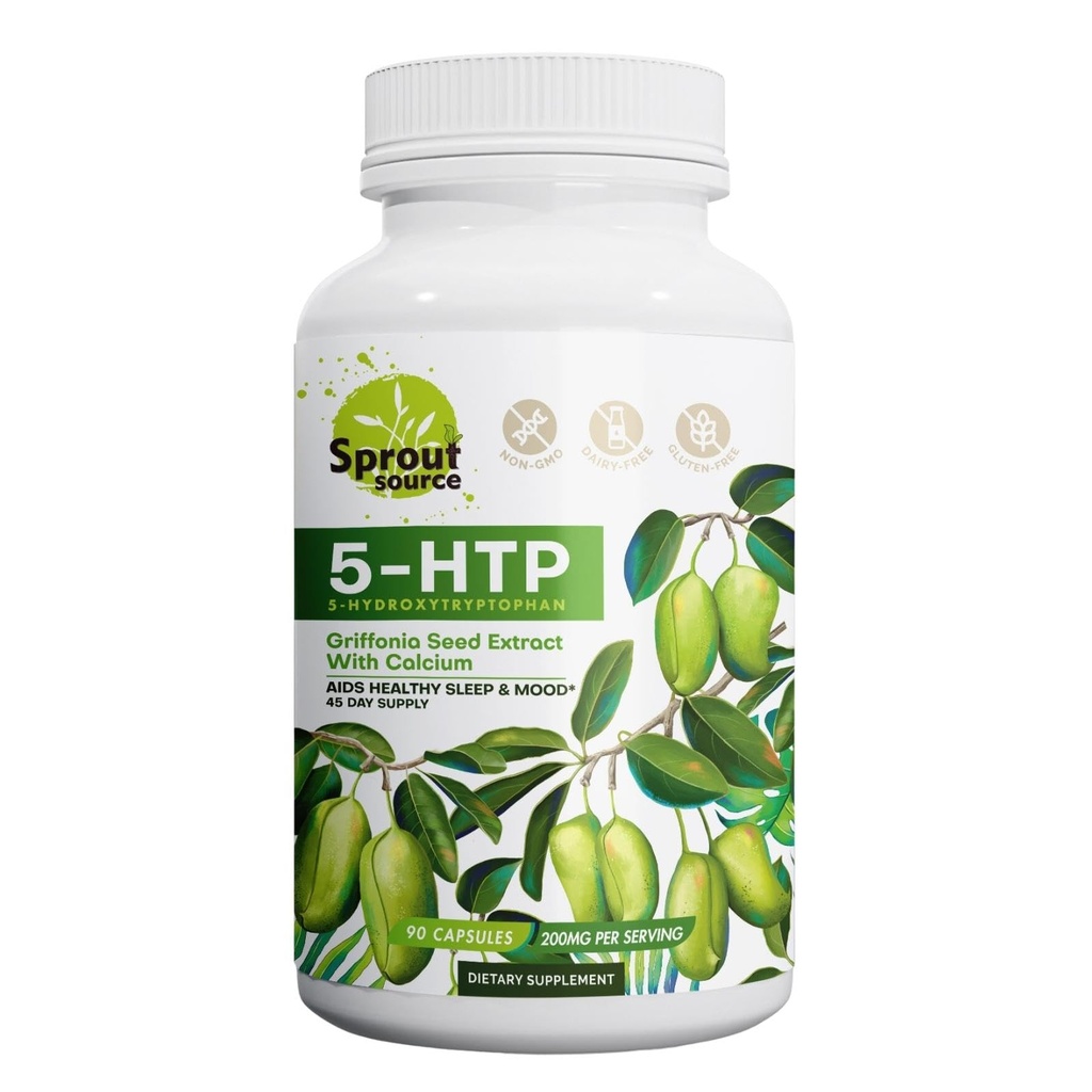 5-HTP doplnok 200mg, Podporuje zdravý spánok a náladu s vápnikom 
