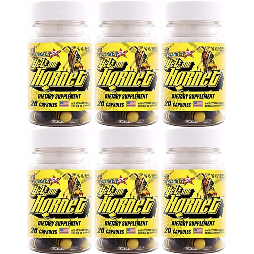 Yellow Hornet bylinný doplnok 20ct (Lot of 6 X) = 120 kapsúl