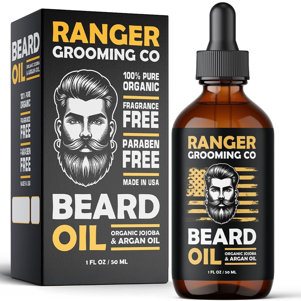 Seven ružový medvedí olej pre mužov a bradavice zmäkčovač 100% čistý prírodný pre bradatých mužov, fúzy, a hydratovaná koža 1 oz Ranger Grooming Co