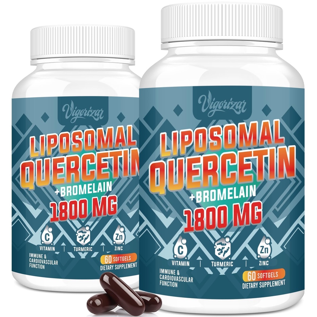 Lipozomálny Quercetin Phytozóm, Quercetin s hypromelínom, zinkom a vitamínom C, bioaktívny fytozómový komplex, 20X vyššia absorpcia - 120 softgelov