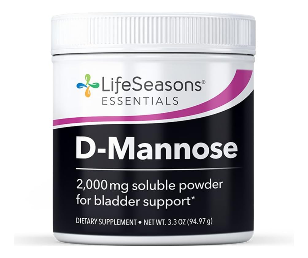 LifeSeasons D-Mannose Powder - Rýchla UTI úľava - močové tract zdravotné doplnky - podporuje zdravé hladiny Microflora & Eases Bladder Discomfort - 45 Servisné