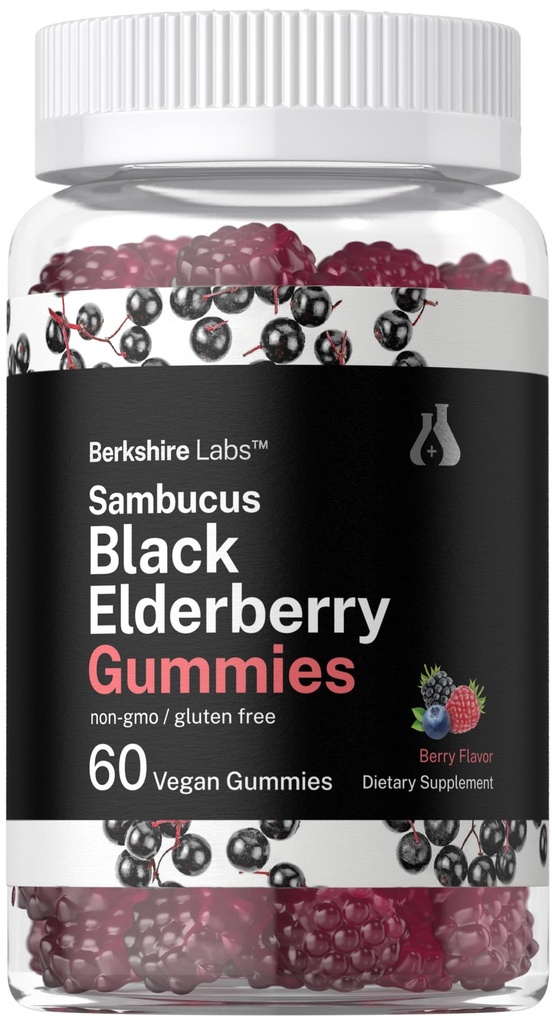 Horbaach Sambucus Black Elderberry Gummies 60 Gróf s zinkom a vitamínom C 