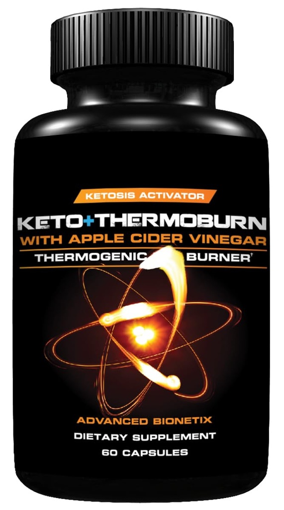 Advanced Bionetix ThermoBurnTM Aktivátor ketózy Keto Supplement + Apple Cider Ocogar Kapsule Thermogenic Weight Loss. ACV Pills Work Synergisticly Hunger Control, Detox, Diet Pills that Work
