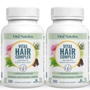 Vital Hair Complex -rast vlasov Vitamíny pre ženy a mužov -Biotín a vitamín B -rast vlasov doplnok pre zdravé vlasy kože a nechtov -Hormón a glutén bez tuku Vitamíny pre ženy