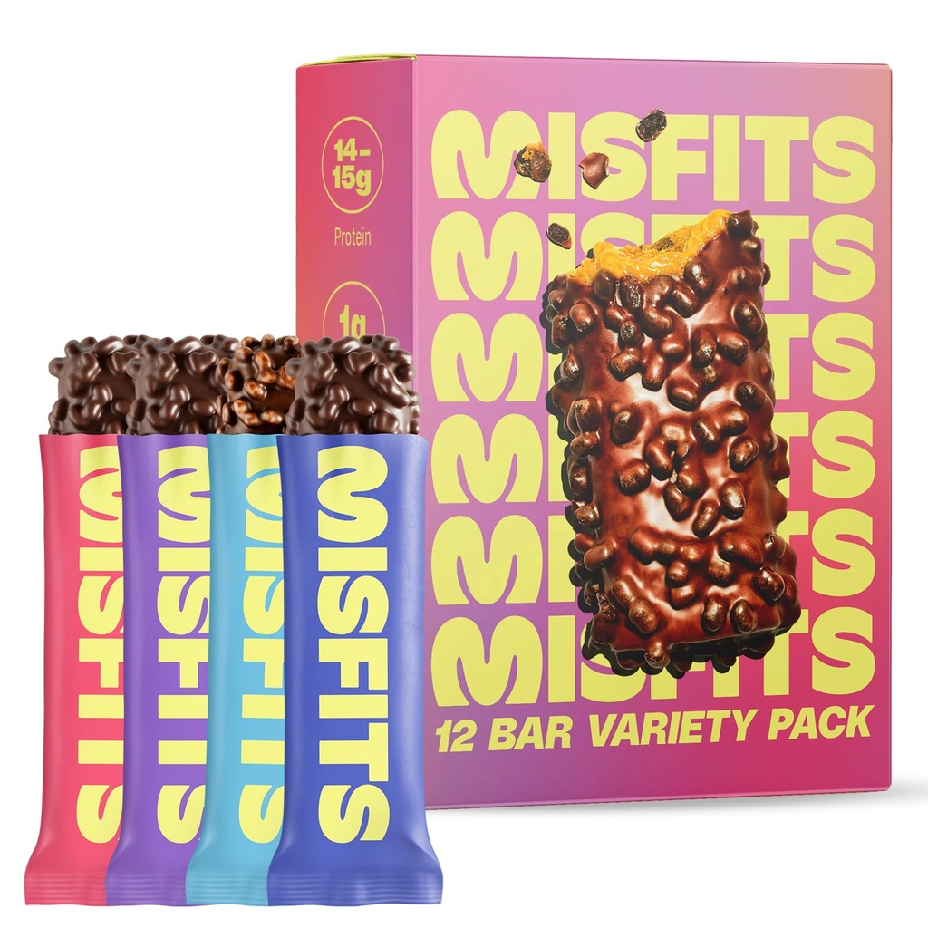 Misfits Protein Bars - High Protein Candy Bars 