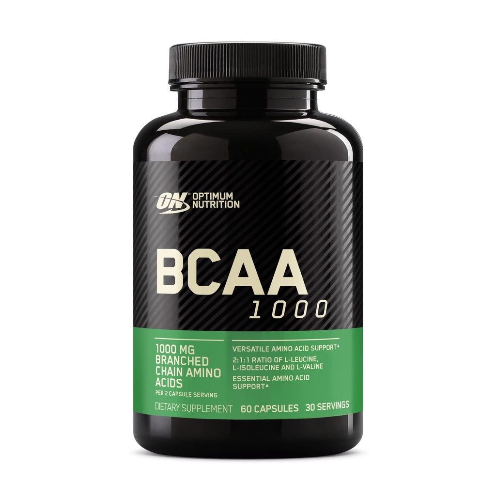 Optimálna výživa Instantné BCAA kapsule, Keto Friendly Branched Chain Essential Amino Acides, 1000mg, 60 count