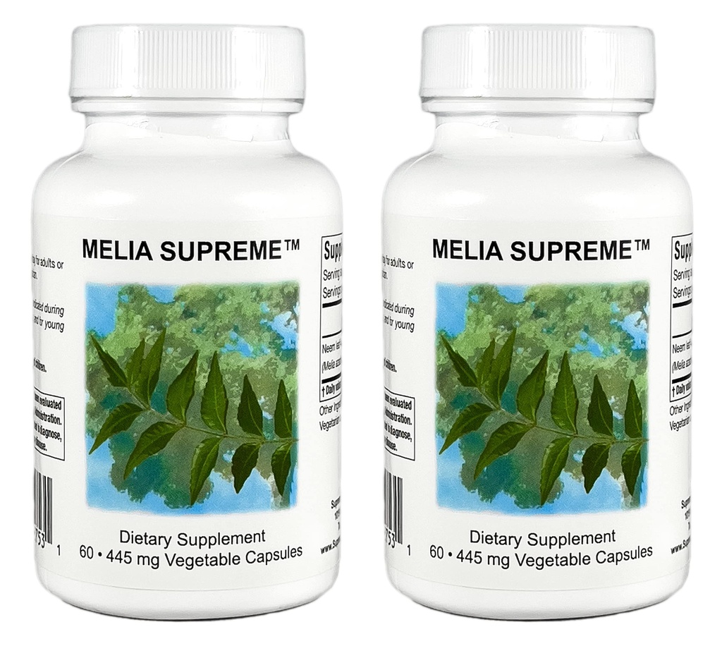 Supreme Nutrition Melia Supreme, 60 Pure Powdered Neem Leaf Vegetarian Kapsule (Pack of 2)