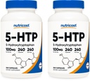 Nutricost 5- HTP 100 mg, 240 Vegetarian Kapsule (5-Hydroxytryptofán) - Non- GMO & Gluten Free (2 fľaše)