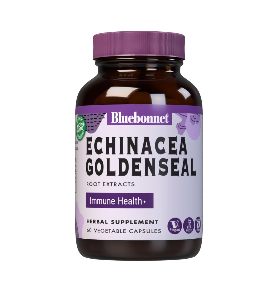 BlueBonnet Echinacea Goldenseal Root Extract Supplement, 60 Počet