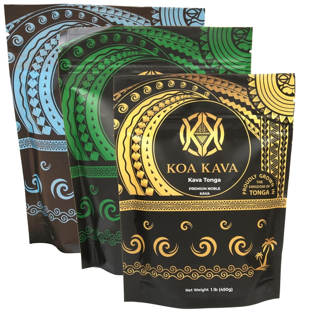 1 libra Koa Kava Bundle s Premium Tongan, Fijian Waka a Vanuatu Waka Kava Root Powder