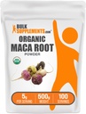 BulkSupplements.com Organic Maca Powder - Organic Maca Root Powder, Superfood Supplement - Gluten Free, 5g per Serving, 500g (1.1 lbs) (Pack of 1)