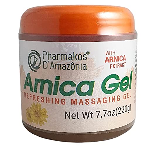 Pharmakos Arnica Gel Cream, Refreshing Massage Gel for Bruises, Swelling and Relief, 7.7 oz