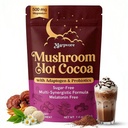 Mushroom Hot Cocoa Powder with Magnesium Glycinate, L-Theanine, Probiotics, Ashwagandha, Reishi, Cacao Powder Organic Hot Chocolate Supplement for Sleep, Relax, Digestion, No Melatonin, Vegan, 7.4oz