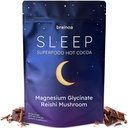 Brainoa Sleep Cocoa for Chocolate Lovers – With Magnesium Glycinate, Ashwagandha, Reishi Mushroom & L-Theanine – Bedtime Sleep Aid Drink for Adults – No Melatonin, Added Sugar, or Artificial Flavors