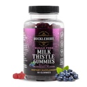 Bucklebury mlieko bez cukru bodkované Gumies 1000mg s prírodnou čučoriedkovou príchuťou - Vegan, lepidlo-bez, non-GMO prírodné mlieko Thitle doplnok pre zdravie pečene, imunita a antioxidant podpora -60 Počet