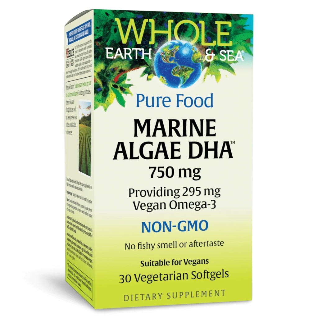 Prírodné faktory: celá zem a more, morská DHA Omega-3, 30 Vegetariánskych mäkkýšov