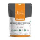 Just Jaivik 100% Organic Licorice Root Powder - 227 gm / 0.5 lb Mulethi | Glycyrrhiza Glabra/Yastimadu | May Enhance Gut, Respiratory & Digestive Wellness | USDA Organic Certified Herb