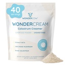 WONDERCOW Bovine Colostrum Superfood Creamer Supplement Powder w/Organic Lions Mane Mushroom & Coconut Milk Powder MCTs | Functional Sugar Free Keto Coffee, Smoothie & Drink Mix Unsweetened