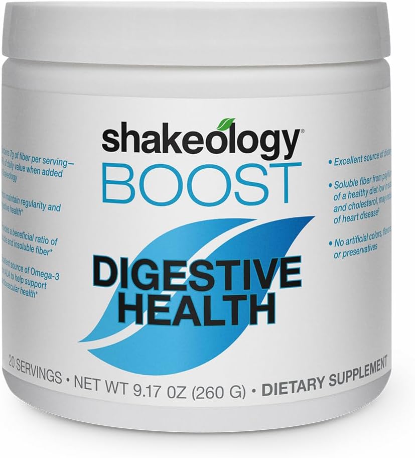 BOD Digestive Health Boost Fiber Supplement - Podpora zdravia a regularity Gut - korene čakanky, Pea Fiber, Psyllium Husk - Srdce zdravie Výhody s Chia a ľanové semeno, 7g Fiber per Serving, 20 Servisov